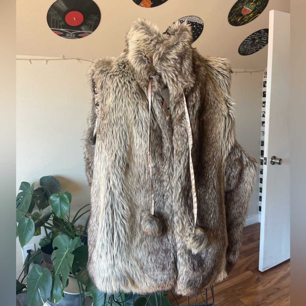 Faux fur vest